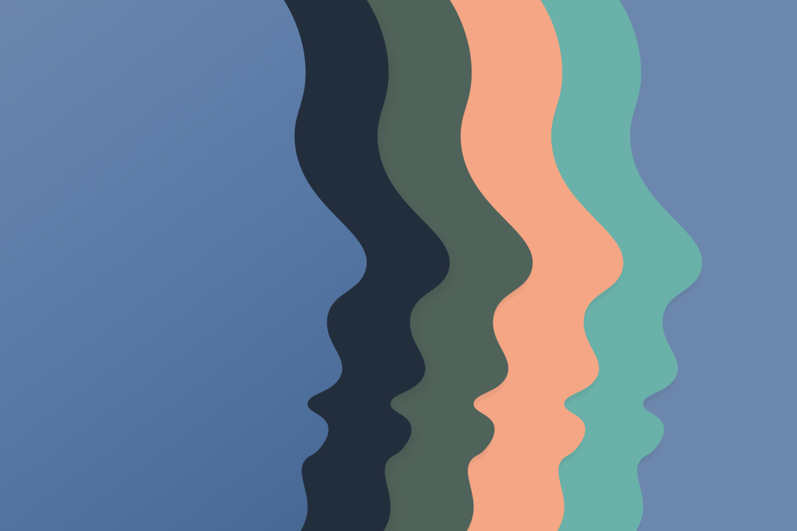 Squiggly lines of different colours represent profiles of people. 